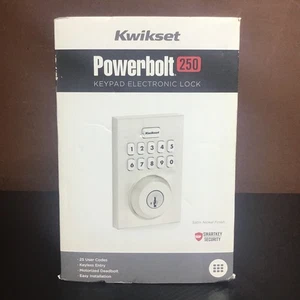 Kwikset Powerbolt 250 Satin Nickel Single Cylinder Smart Lock Deadbolt 10-Button - Picture 1 of 24