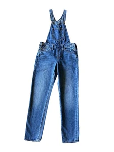 Mono con tirantes Levi’s Premium Vintage para mujer XS pierna recta denim azul jeans usado en excelente estado - Imagen 1 de 16