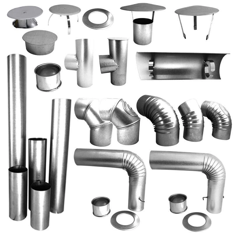 FAL Ofenrohr Rauchrohr feueraluminiert bogen knie ofen silber Kamin Abgas Rohr A - Bild 1 von 1