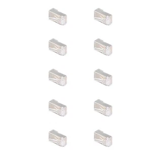 100Pcs CAT6 RJ45 Metal Shielded Connector Safe Reliable Net Shielded RJ45 End - Afbeelding 1 van 12