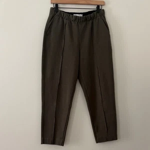 Everlane Drawstring Dream Pant Pintuck Tapered Leg Business Casual Olive Size M - Picture 1 of 10