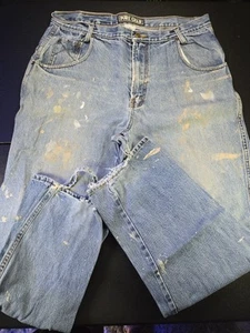 Pantalones de mezclilla azules vintage Pure Gear estilo Jnco talla 36, entrepierna: 34", pantalones de pintor - Imagen 1 de 11