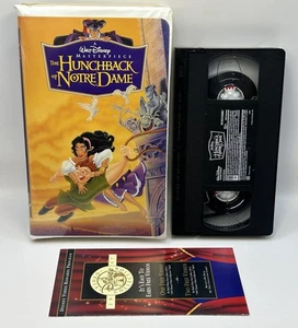 Hunchback of Notre Dame VHS Disney Tape Masterpiece Inserts Clamshell Nearly New - Picture 1 of 13