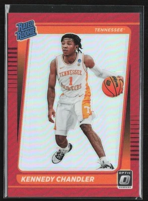Kennedy Chandler 2022-23 Panini Chronicles Draft Optic Red Prizm RC /149 #17 - Image 1 of 2
