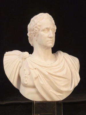 Massimiliano Ravenna George Washington Bust - 9.25 英寸雕像,白色大理石。 — 第 1/4 张图片