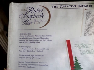 Creative Memories Ruled Scrapbook Pages RCM-12R 5 Sheets NIP - Picture 1 of 3