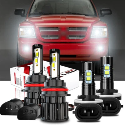 Para Dodge 97-2004 Dakota 99-2002 Durango LED faro + bombillas antiniebla - Imagem 1 de 4