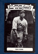 TCMA All-Time Greats postcard: TED LYONS, White Sox (1973-1980/Series 1) HOF VG