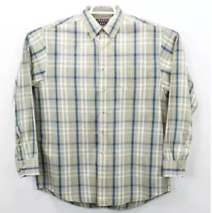 Trader Bay Mens Button Down Long Sleeve Collared Shirt Medium Multicolor Plaid - Picture 1 of 4