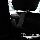 GREY STITCH LEATHER PLASTIC CAR SEAT HEADREST HOOK HANGER FOR BMW F80 13-18