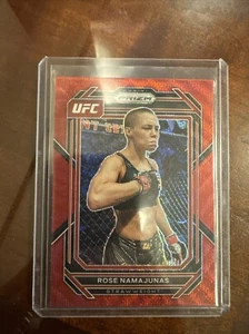 2023 UFC Prizm ROSE NAMAJUNAS RED WAVE SP #136 Strawweight - Picture 1 of 2