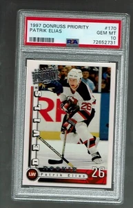 1997-98.  Donruss Priority.   Patrik Elias.  Rookie.   #170.    PSA 10.    POP 1 - Picture 1 of 2