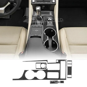 Adhesivo negro de fibra de carbono para consola de cambio de marchas para Lexus RC300 RC350 RC200T 19-23 - Imagen 1 de 8