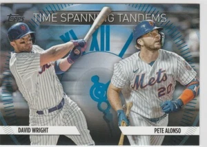 2023 Topps Update PETE ALONSO DAVID WRIGHT Mets Time Spanning Tandems BLUE Mets - Picture 1 of 1