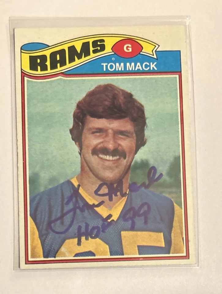 1977 Topps - #265 Tom Mack Autographed Card with HOF 99 Inscription - Image 1 of 2