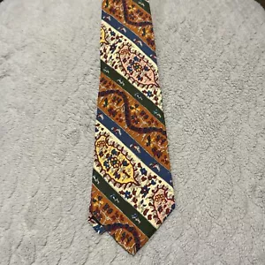 Vintage Polo Ralph Lauren Watercolor Crazy Stripe Print Silk Tie - Picture 1 of 3