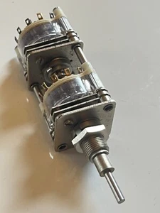DUAL 10 WAY 1 POLE 2 GANG CONCENTRIC ROTARY SWITCH AUDIO fcb20.1 - Picture 1 of 4