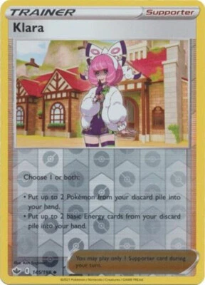 4x Klara reverse holo - 145/198 - N/M Pokemon Chilling Reign - Image 1 of 2
