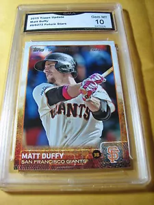 MATT DUFFY GIANTS 2015 TOPPS UPDATE FUTURE STARS ROOKIE RC #us272 GRADO 10 L@@K - Foto 1 di 2