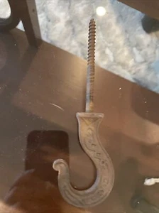 Vintage Holzhaken zum Aufschrauben aus Metall - Bild 1 von 4