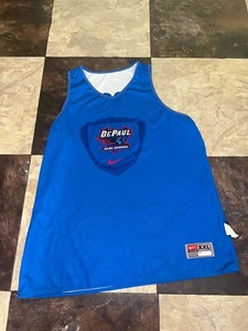 VINTAGE RARE NIKE DEPAUL BLUE DEMONS AUTHENTIC 00 REVERSIBLE JERSEY SIZE XXL - Picture 1 of 13