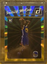 2016 Panini Donruss Rookies Green and Yellow Holo Laser Patrick McCaw Rookie RC
