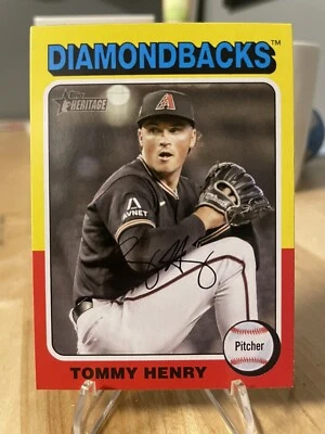 2024 Topps Heritage #90 Tommy Henry Short Print SP Arizona Diamond Backs - Image 1 of 2