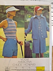 Shorts Tank Top Jacket Skirt 8 Vogue 1211 Americana Sewing Pattern Chuck Howard - Picture 1 of 12