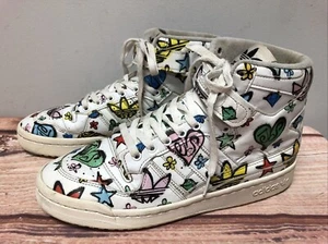 Adidas X Jeremy Scott Forum 84 High Top Mono Shoes Mens 9 HQ1128 (X9Q) - Picture 1 of 10