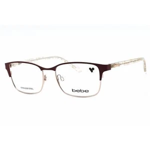 Bebe Women's Eyeglasses Burgundy Metal Full Rim Rectangular Frame BB5190 610 - Picture 1 of 2