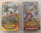 2 Vintage Rescue Heroes VHS Bänder Gefahr auf Gipfeln, Lauffeuer & Wall of Terror 3 Ep