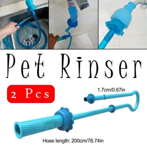 2pcs Handheld Pet Shower Connector Wash Hose Attachment Sprinkler Rinser - Picture 1 of 7