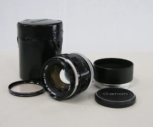 Canon FL 55mm f 1.2 Fast Prime Lens with filter + Case and Hood - Excellent - Picture 1 of 16
