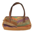 Fossil Patchwork Shoulder Bag Genuine Leather Multicolor Multi Pattern
