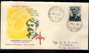 1954 Catalani Primer Día Cubierta Viajada - Imagen 1 de 1