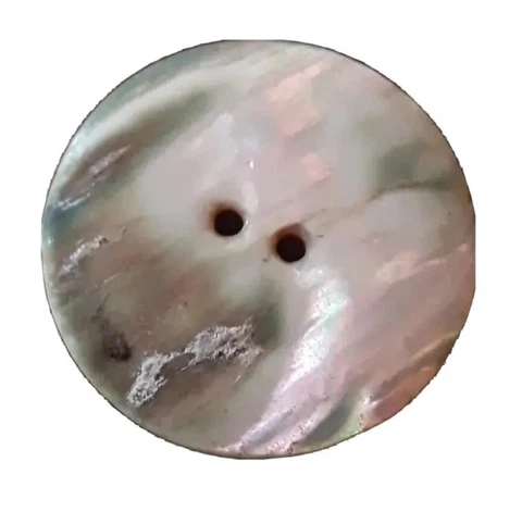 Antique Vtg 6/8 inch bone shell sewing button Cover