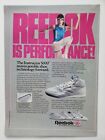 Reebok Instructor 5000 Aerobic Shoes Woman Working Out 1987 Vintage Print Ad