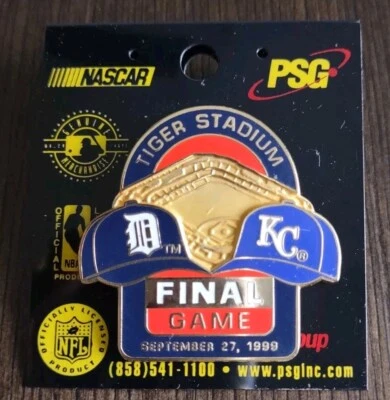 VTG MLB Tiger Stadium Final Game September 27, 1999 Detroit Tigers Pin - Image 1 of 2