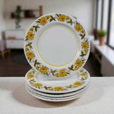 "Juego de 5 platos de ensalada de almuerzo de girasol Mikasa Mediterrania Caracas 7,5"" vintage" Foto 1 de 4