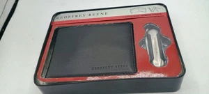 Geoffrey Beene DarBrown Ledertasche Herren Geldbörse Neu In Original Dose - Bild 1 von 6