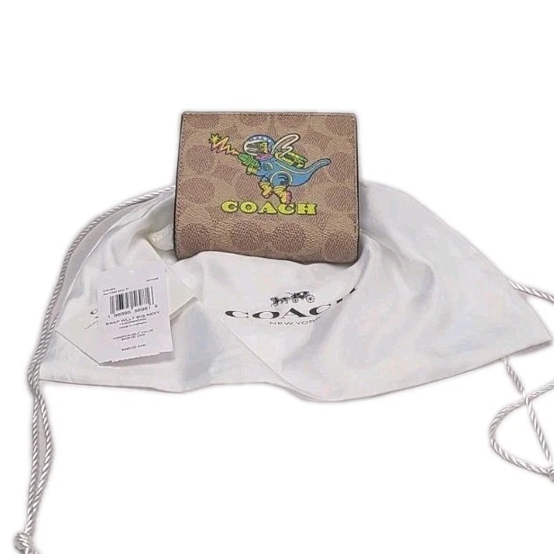 COACH TAN/MULTI SIGNATURE SPACE REXY SNAP WALLET CW463