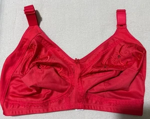 M&S TOTAL SUPPORT COTTON RICH NON WIRED FULLCUP Bra In BRIGHT RED SIZE 34F - Picture 1 of 6