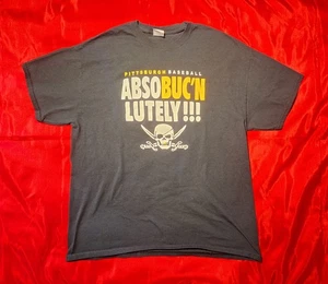 Pittsburgh Pirates Baseball Gildan ABSOBUC'N LUTELY T-Shirt Men's Black Size XL - Picture 1 of 6
