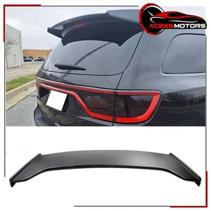 Fits 21-25 Dodge Durango IKON Style Rear Roof Spoiler Wing Guard Matte Black ABS - Picture 1 of 11