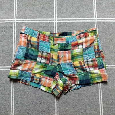 The Gap Madras Green Blue Women’s Shorts Size 14 - Image 1 of 4