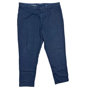 Boglioli Mens Mesh Chinos Cotton Trousers Blue Made in Italy 36x30 - Picture 1 of 9