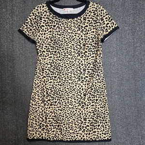Jude Connally Animal Print T Shirt Dress Cheetah Leopard Size Large - Picture 1 of 7