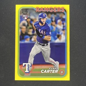 2024 Topps Series 1 Evan Carter Hanger Box Yellow Parallel #280 (RC) - Picture 1 of 2