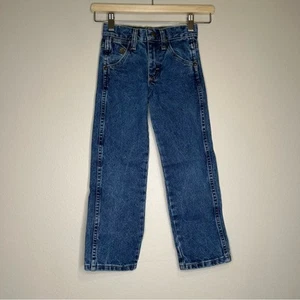 Wrangler Boy Slim Medium Wash Blue Jeans Size 6 - Picture 1 of 8