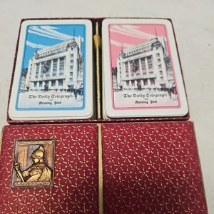 Vintage Waddington Playing cards -The Daily Telegraph And Morning Post  - Picture 1 of 7